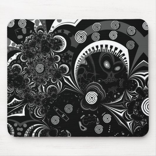 Tapis de souris Art Moderne Noir Blanc 2 (Devant)