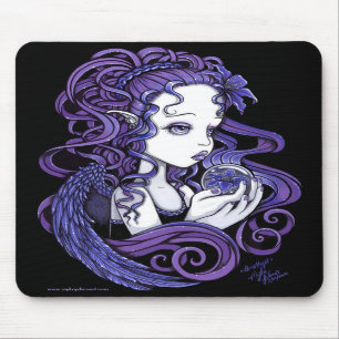 Tapis De Souris Art Mousepad d'ange de boule de cristal de