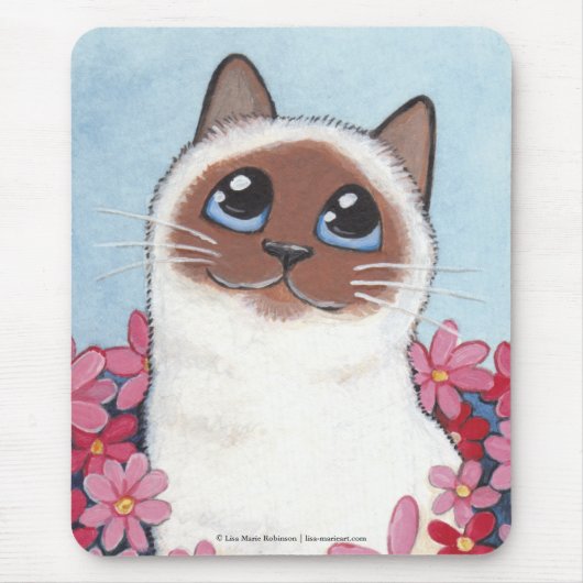 Tapis De Souris Art Mousepad de chat de Birman et de chat de (Devant)
