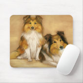 Tapis De Souris Art Mousepad de chien de "deux chiens de berger de (Avec souris)