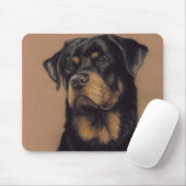 Tapis De Souris Art Mousepad de chien de "rottweiler" (Avec souris)
