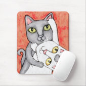 Tapis De Souris Art Mousepad de danse de tango de chat (Avec souris)