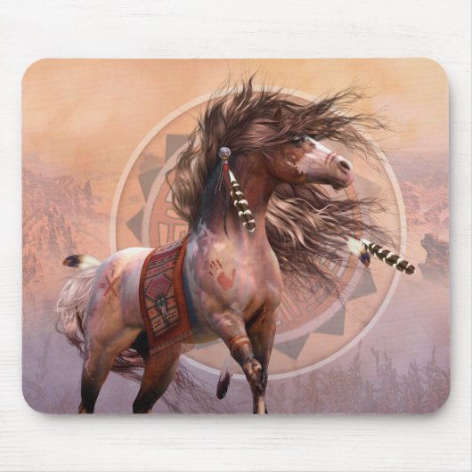 Tapis De Souris Art Mousepad de guerrier d'esprit (Devant)