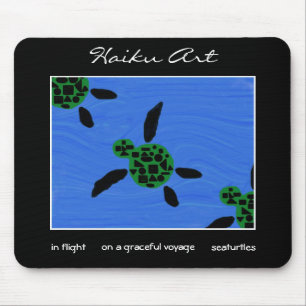 Tapis De Souris Art Mousepad de Haiku de Seaturtles