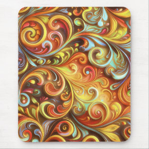Tapis De Souris Art Nouveau : des volutes baroques rayonnantes