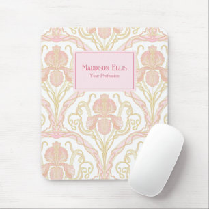 Tapis De Souris Art Nouveau Féminin Fleur Rose Entreprise