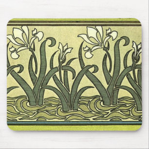 Tapis De Souris Art Nouveau Irises - Mousepad