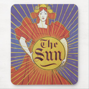 Tapis De Souris Art Nouveau vintage, Journal New York Sun