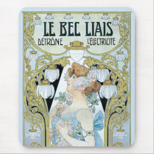 Tapis De Souris Art Nouveau vintage Le Bec Liais, Privat Livemont