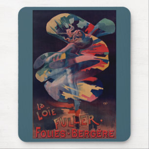 Tapis De Souris Art nouveau vintage, Loie Fuller aux Folies Berger