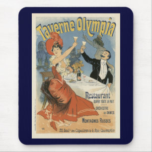 Tapis De Souris Art Nouveau vintage, Restaurant Taverne Olympia