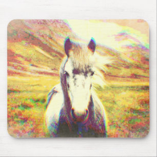 Tapis De Souris Art numérique du cheval d'Islande