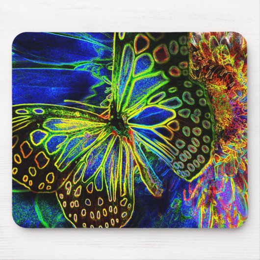 Tapis De Souris Art numérique Mousepad de papillon (Devant)