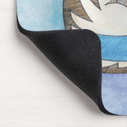 Tapis De Souris Art original Mousepad de gros chat drôle (Coin)