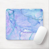 Tapis De Souris Art pourpre et bleu de "août" d'aquarelle (Avec souris)