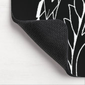 Tapis De Souris Art silverfern blanc de symbole national de la (Coin)