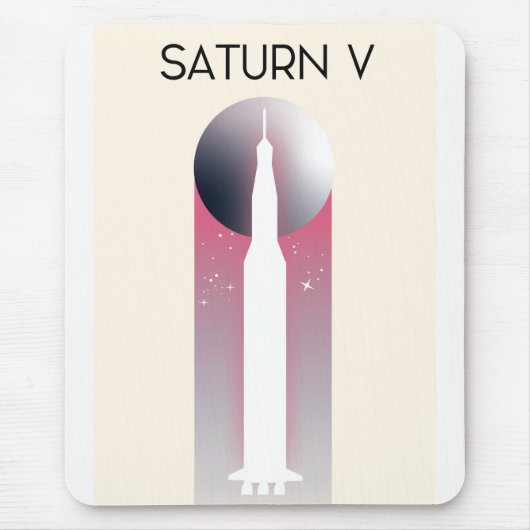 Tapis De Souris Art spatial Apollo Saturn V (Devant)