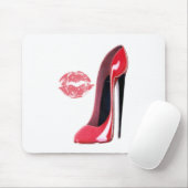 Tapis De Souris Art stylet rouge de chaussure et de baiser (Avec souris)