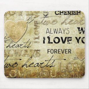 Tapis De Souris art vintage de coeur d'amour
