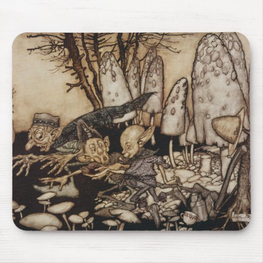 Tapis De Souris Arthur Rackham | Peter Pan dans des jardins de (Devant)