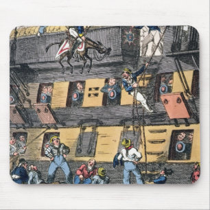 Tapis De Souris Artillerie de vol ou une marine de cheval (engravi
