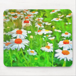 Tapis De Souris Artiste Bright and Colorful Pop Art Daisies v1 z
