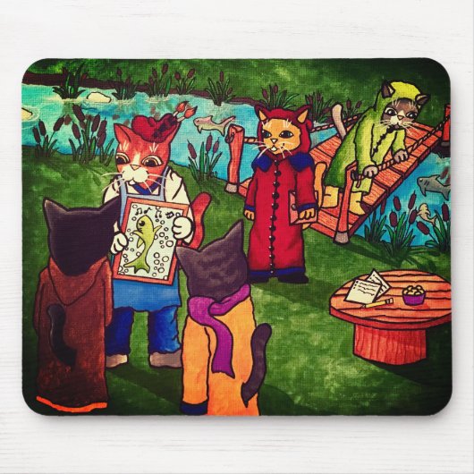 Tapis De Souris Artiste Chat (Devant)