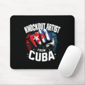 Tapis De Souris Artiste De Knockout De Cuba Cubain Boxe Pride (Avec souris)