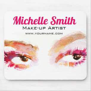 Tapis De Souris Artiste de maquillage oculaire rose Brown