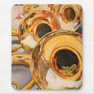 Tapis De Souris Artiste d'évasion drôle de grenouille de musicie