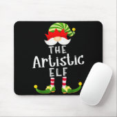Tapis De Souris Artistic Elf Group Christmas Funny Pajama Party (Avec souris)