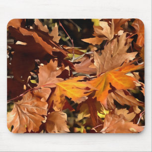 Tapis De Souris Artistic Fall Leaves In Autumn Sunshine