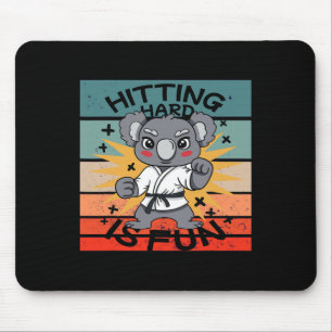 Tapis De Souris Arts martiaux de karaté de koala dessin animé éner