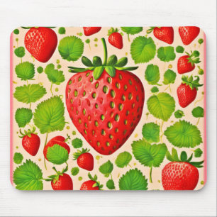 Tapis De Souris Artwork de fraises dadaïstes