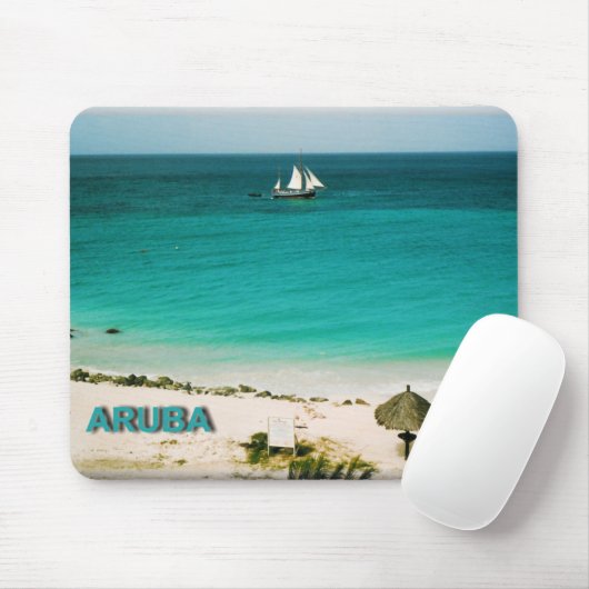 Tapis De Souris Aruba_beach Mousepad (Avec souris)