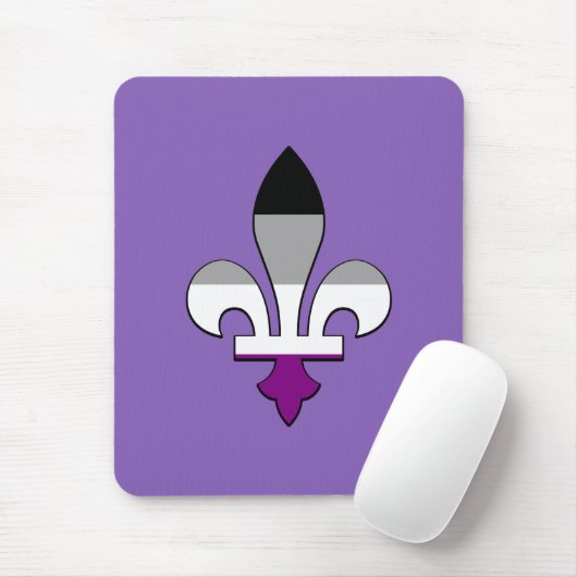 Tapis De Souris Asexuality pride fleur-de-lis (Avec souris)