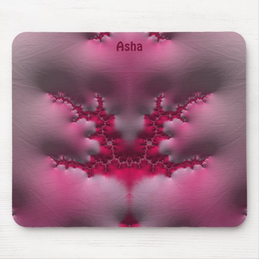 Tapis De Souris ASHA ~ Rose et Blanc (Devant)