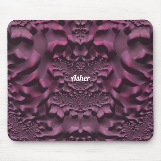 Tapis De Souris ASHER ~ 3D rose et violet de souris (Devant)