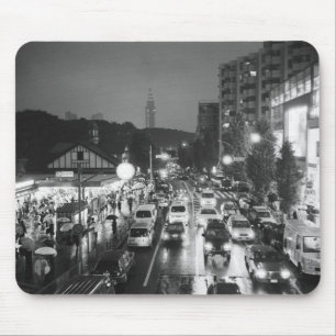 Tapis De Souris Asie, Japon, Tokyo. Soir, gare de Harajuku,