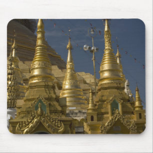 Tapis De Souris Asie, Myanmar, Yangon. Stupa doré de Shwedagon