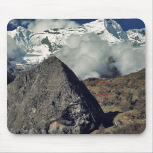 Tapis De Souris Asie, Népal, Parc national de Sagarmatha. Une priè