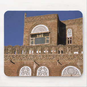 Tapis De Souris Asie, Yémen, Sana'a. Détail d'architecture yéménit