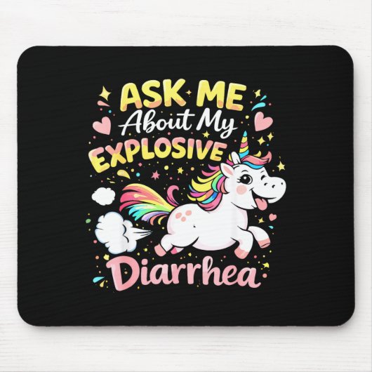 Tapis De Souris Ask about explosive diarrhea funny poop meme (Devant)
