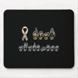 Tapis De Souris ASL American Sign Language Sensibilisation des sou