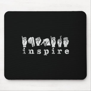 Tapis De Souris ASL Enseignant Langue des Signes Américaine Sensib