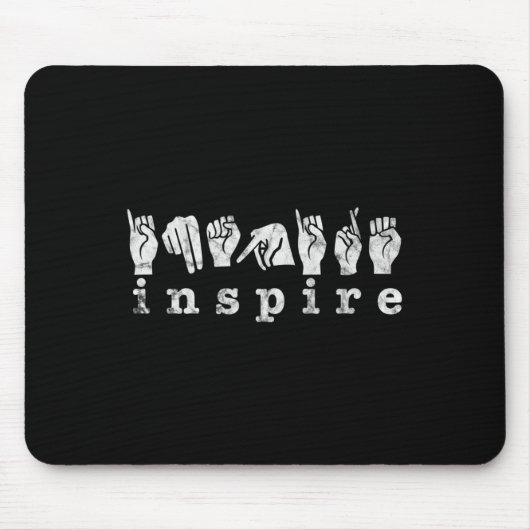 Tapis De Souris ASL Enseignant Langue des Signes Américaine Sensib (Devant)