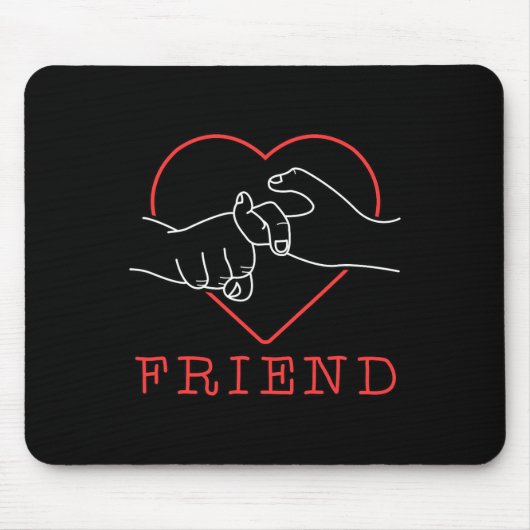 Tapis De Souris ASL Friend Cute Language Fierté Sourde Sensibilisa (Devant)