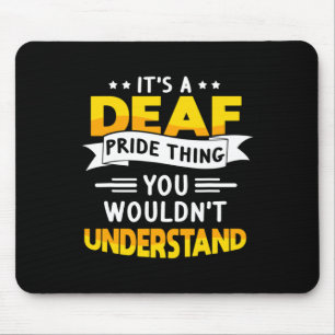 Tapis De Souris ASL Sensibilisation aux sourds Perte auditive et l