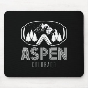 Tapis De Souris Aspen Colorado Ski Snowboard Goggings Mountain Ski