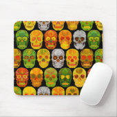 Tapis De Souris Aspen Leaf Skulls seamless pattern 2018 (Avec souris)